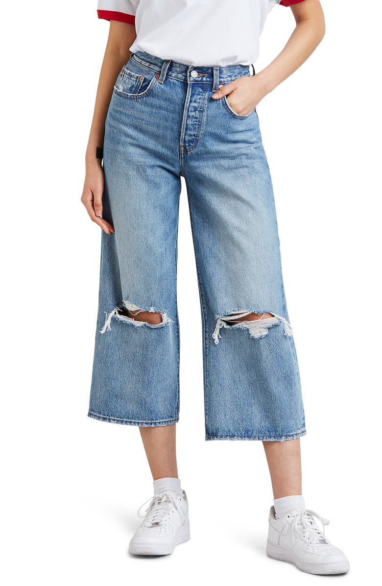 Levi's<sup>®</sup> High Water Wide Leg Jeans, Main, color, 