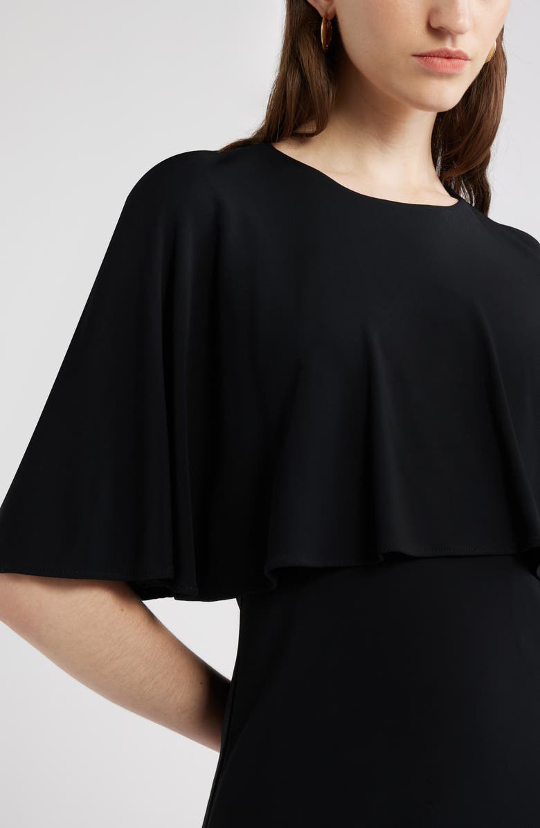 Nordstrom Knit Capelet Top, Alternate, color, Black