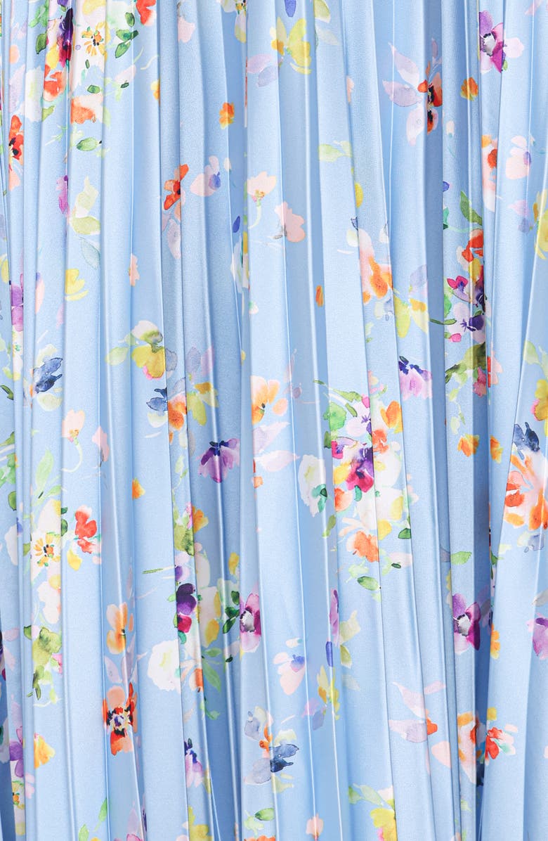 Petal & Pup Naira Floral Pleated Maxi Dress, Alternate, color, Cornflower Blue Floral