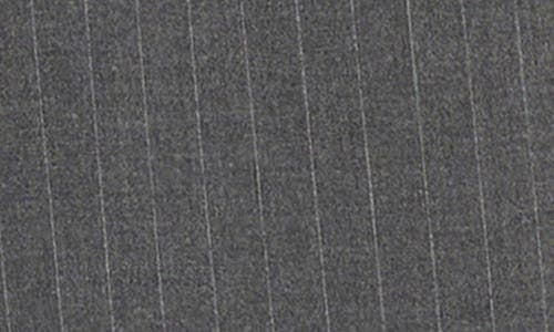 Shop Mango Chalk Stripe Straight Leg Pants In Grey