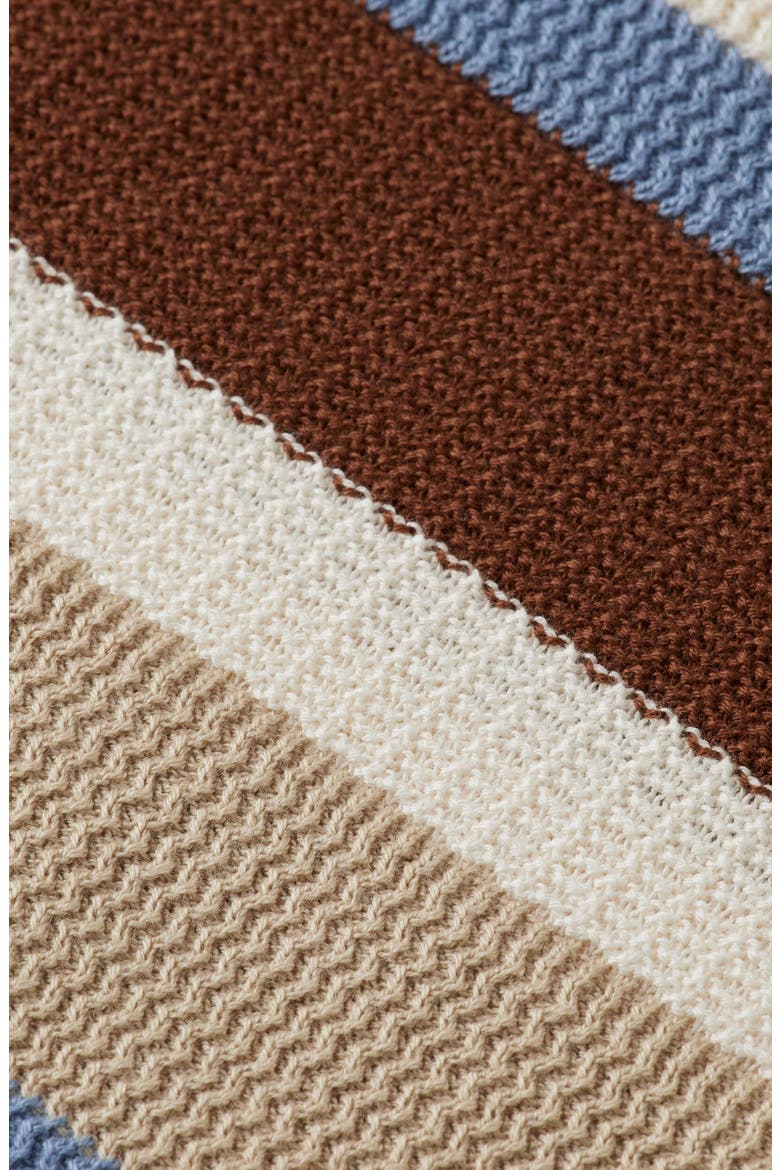 Stripe Textured Cotton Knit Polo, Alternate, color, PLAZA TAUPE STRIPE