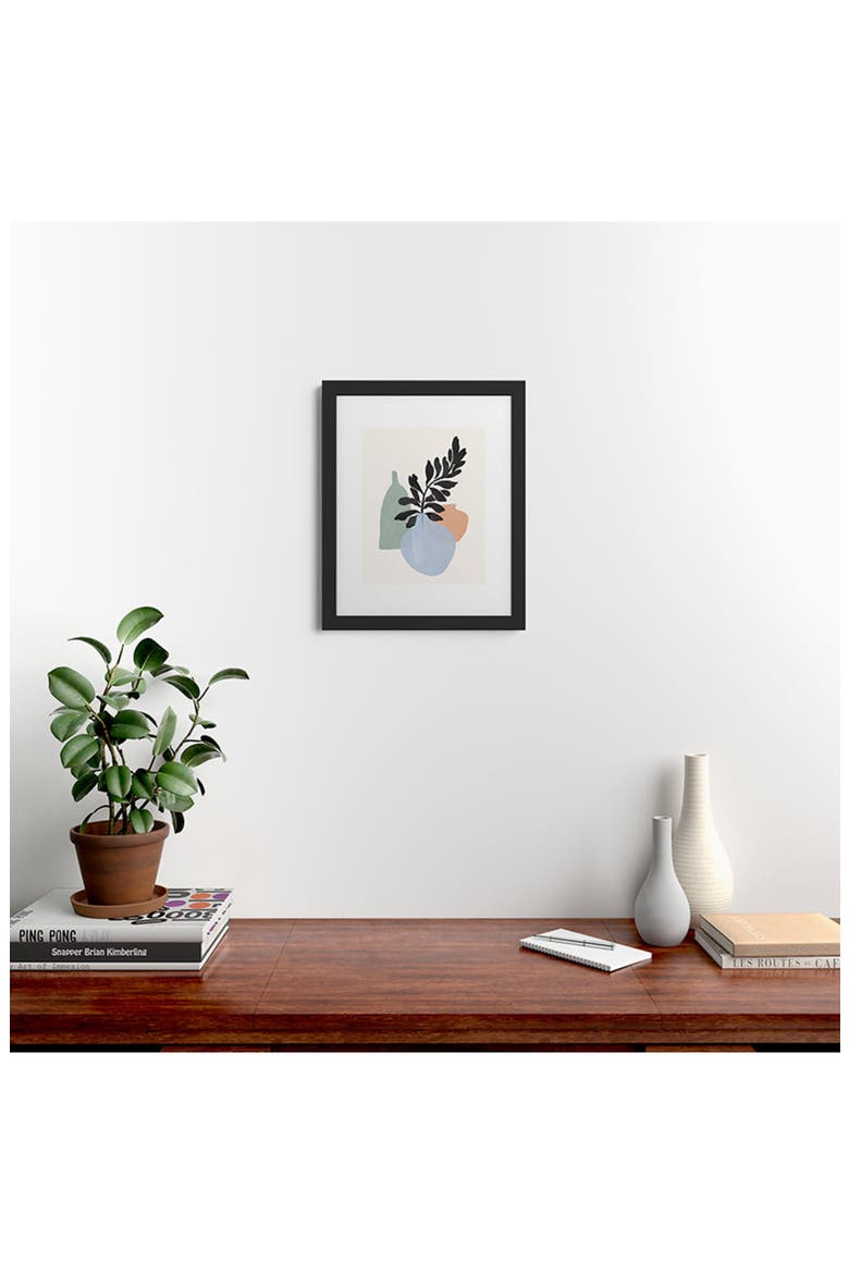 Sea Glass Vases Framed Wall Art, Alternate, color, BLACK FRAME 16X20