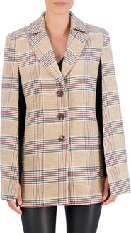 OL ITALIA Plaid Cape Jacket