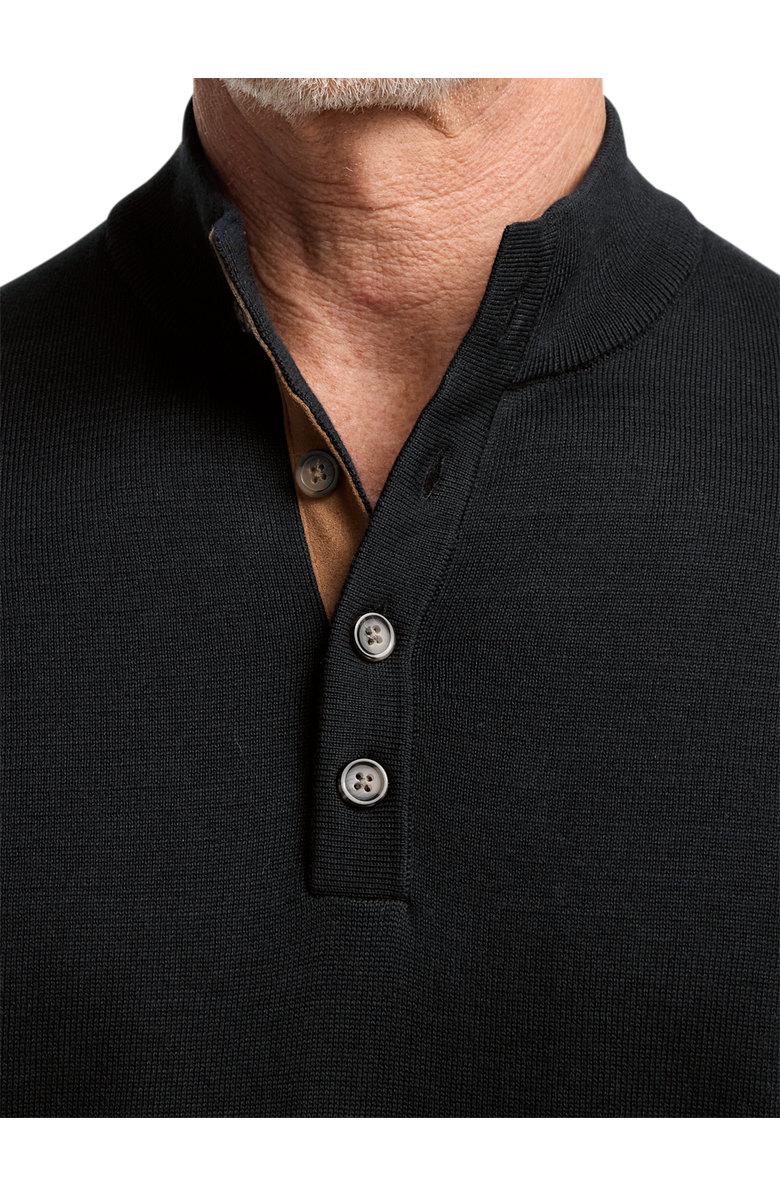 Paul Fredrick Supima Cotton Four Button Mock Neck Sweater, Alternate, color, 