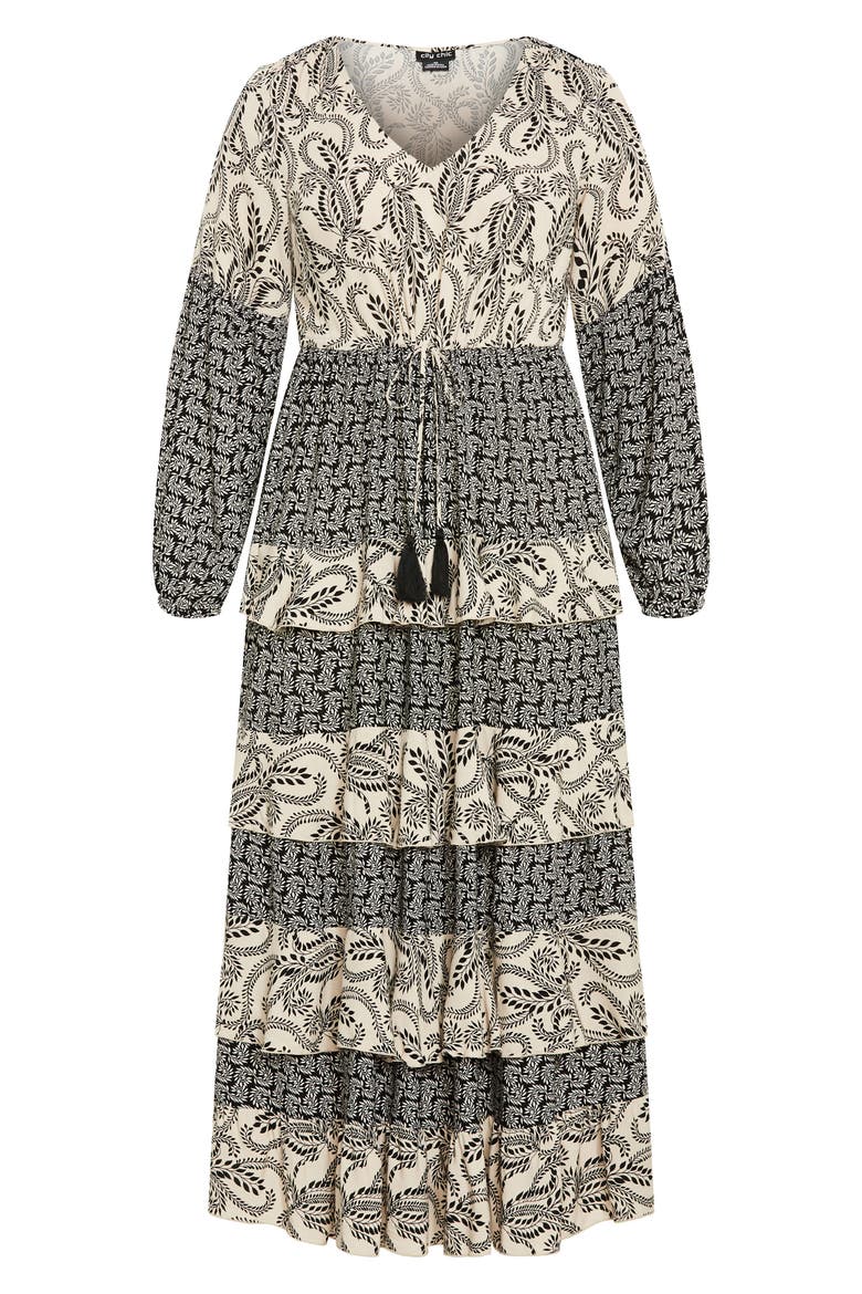 Clementine Mixed Print Long Sleeve Maxi Dress, Alternate, color, PRINT