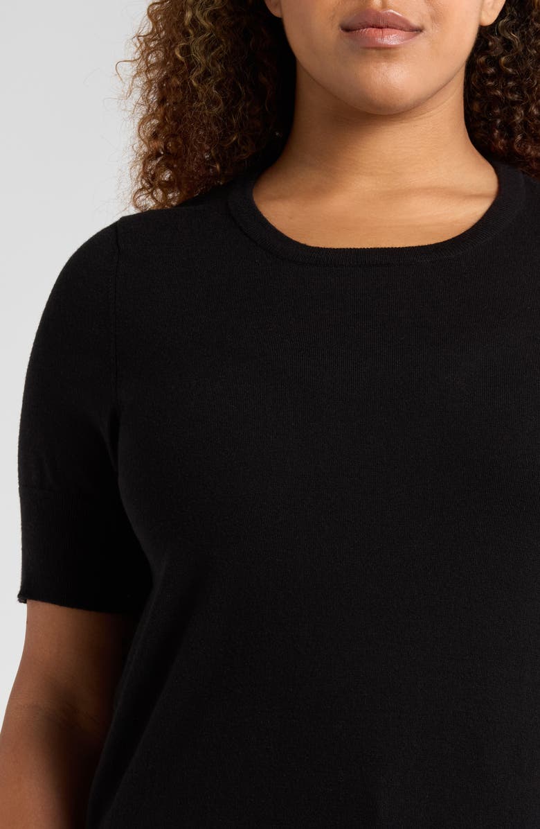 Universal Standard Rosie Short Sleeve Sweater, Alternate, color, Black
