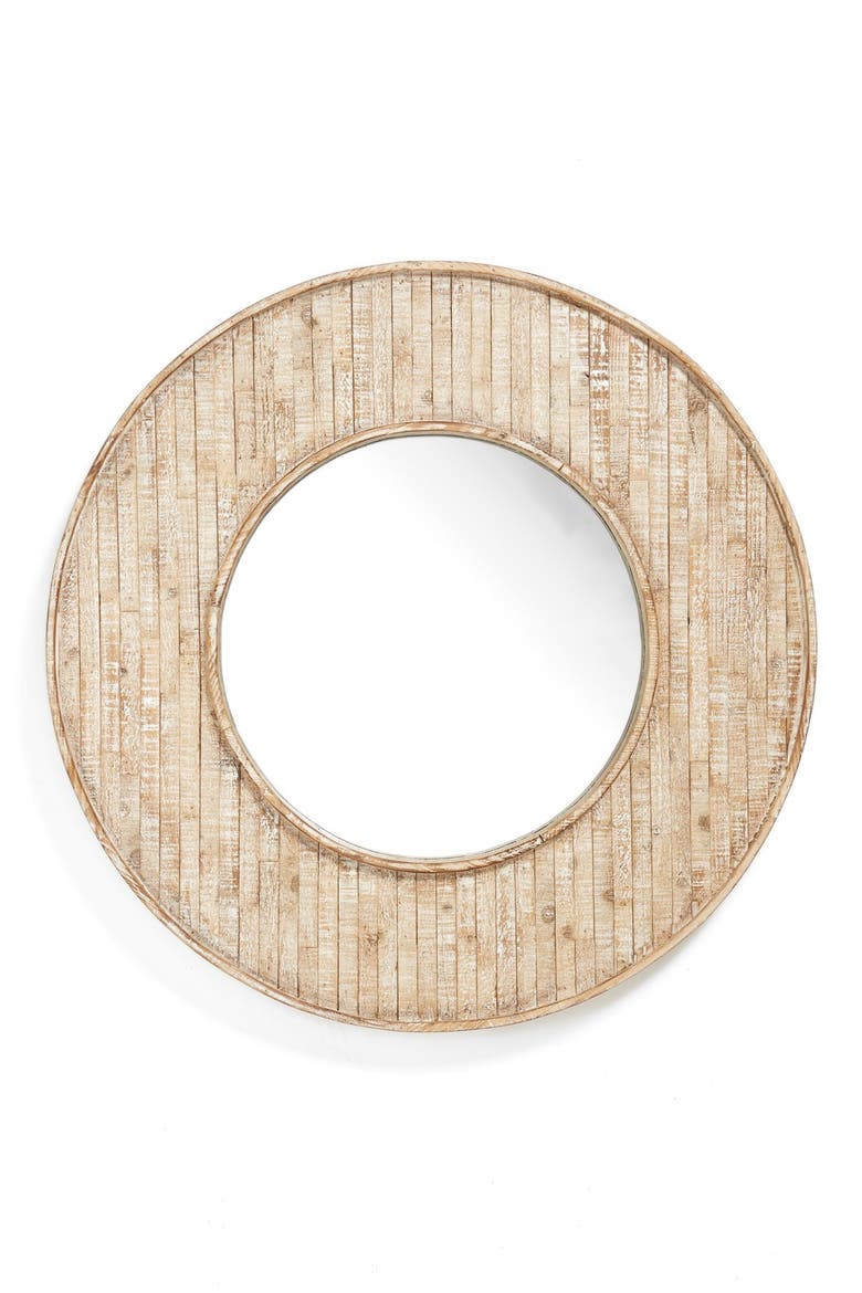 Wood Framed Mirror, Main, color, BROWN