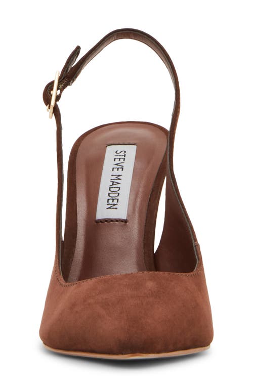 Steve Madden Blare Slingback Pointed Toe Pump In Brown