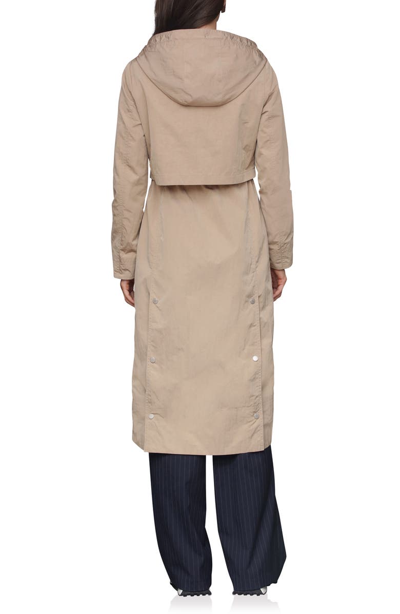 Avec Les Filles Hooded Maxi Rain Anorak, Alternate, color, Camel