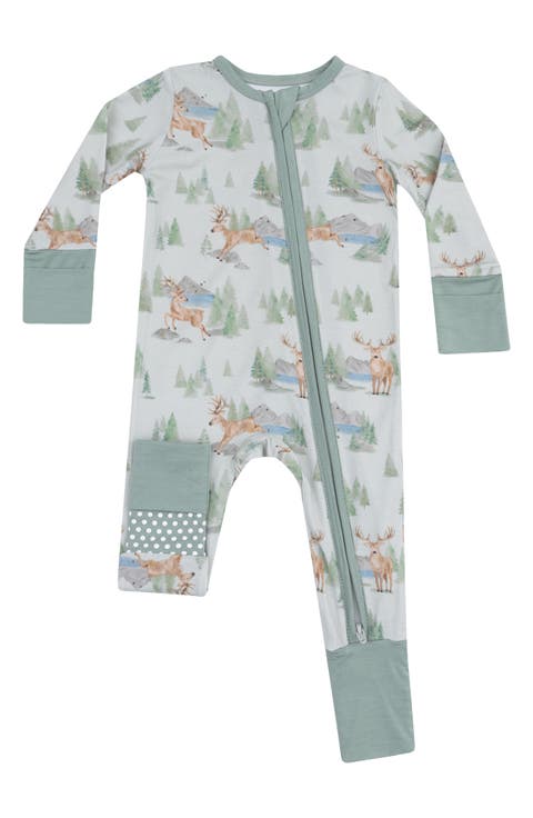 Buck Deer Two-Way Zip Long Sleeve Convertible Romper (Baby)