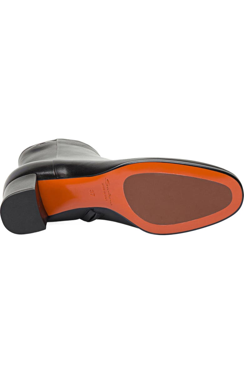 Santoni Women’s leather mid-heel ankle boot, Alternate, color, Black