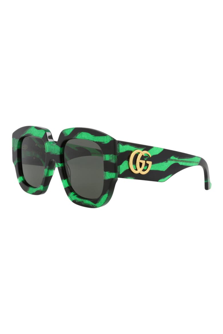 54mm Square Sunglasses, Alternate, color, BLACK BLACK GREY