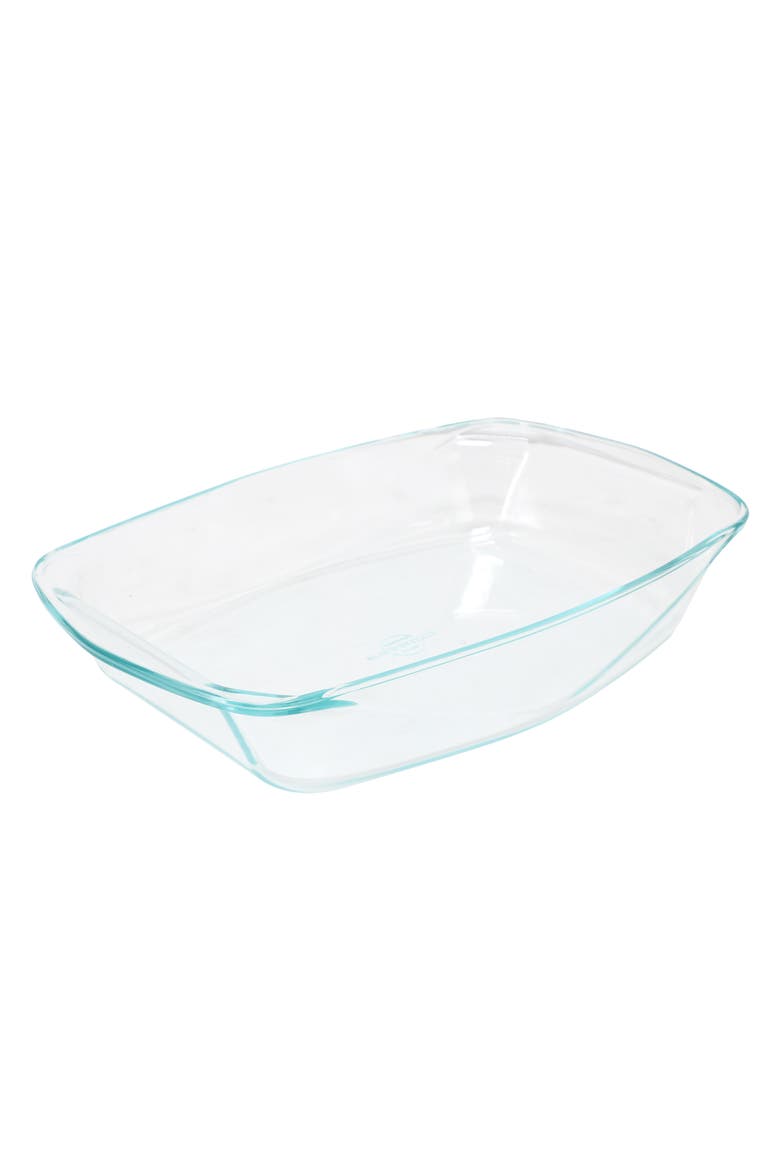 Carnegie Hill 16 inch x 11 Inch x 3.1 Inch Tempe Glass Multi-Purpose Pan with Built-in Handles, Alternate, color, Clear