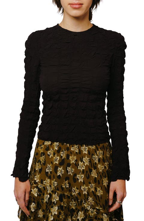 Janet Smocked Long Sleeve Top