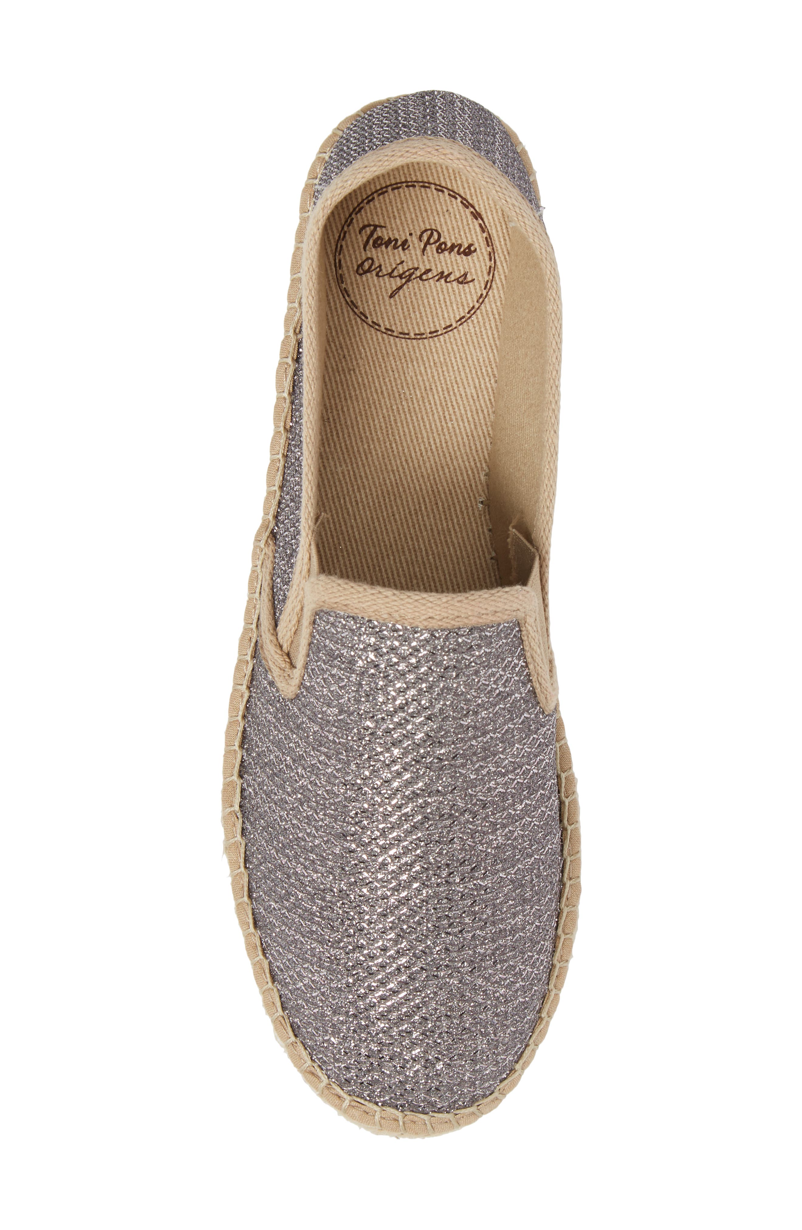 Fonda Platform Espadrille Sneaker, Alternate, color, LEAD FABRIC