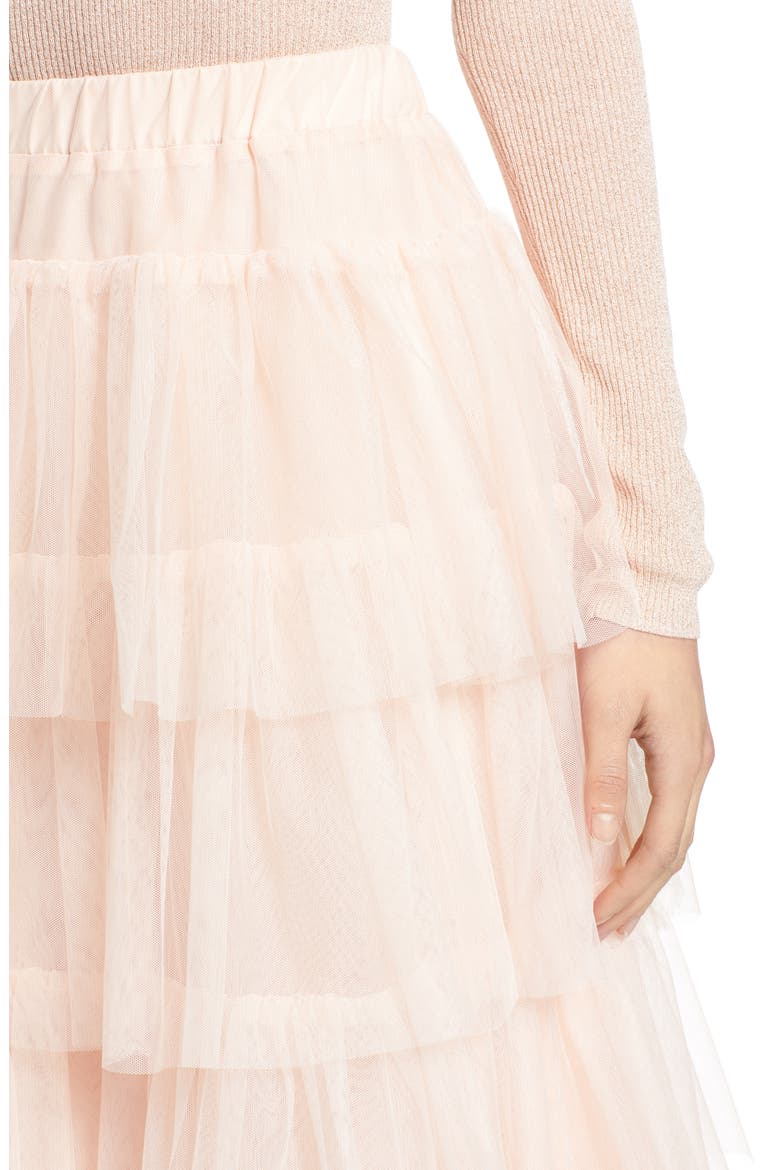 x Atlantic-Pacific Tiered Tulle Midi Skirt, Alternate, color, PINK GLOW