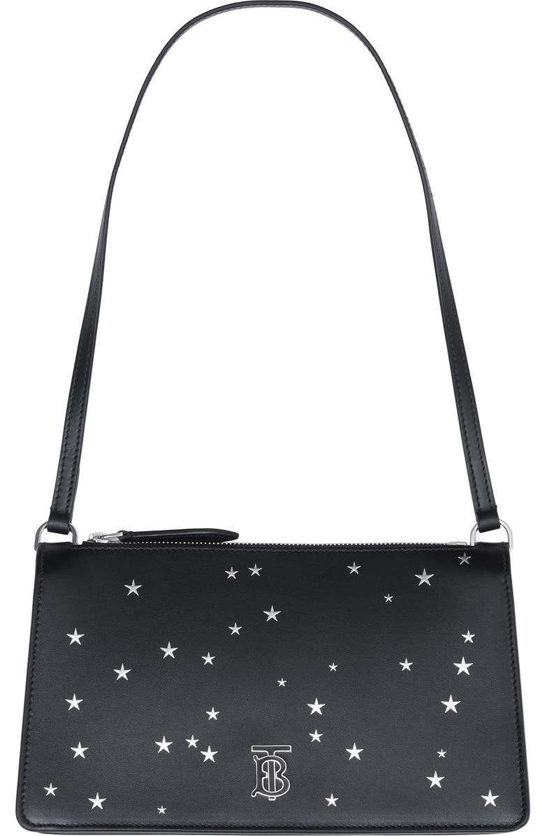 Burberry Star TB Logo Leather Crossbody Bag, Alternate, color,