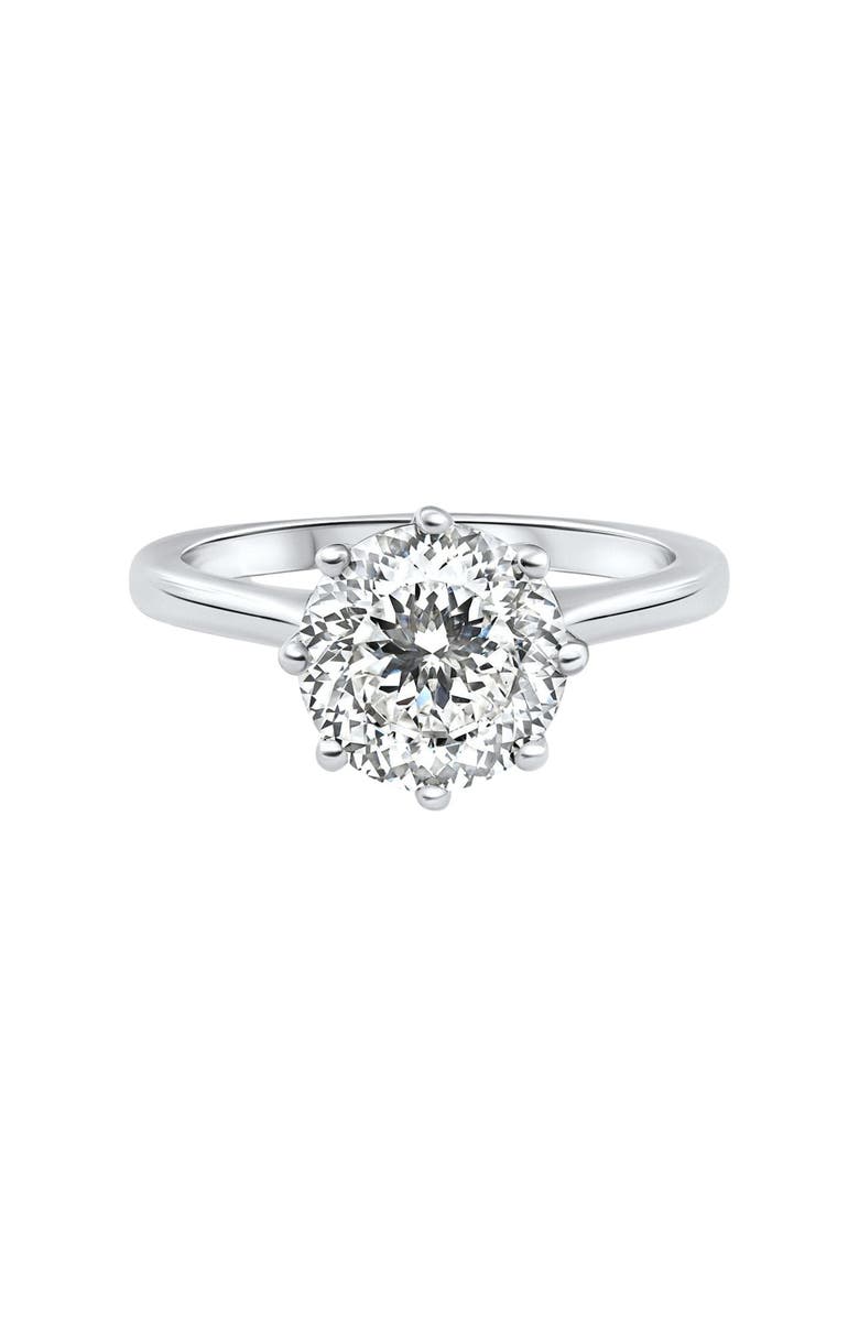 Bliss Diamond Certified 3Ct Portuguese Cut Diamond Engagement Ring 14k Gold Lab Grown, Alternate, color, 14K White Gold