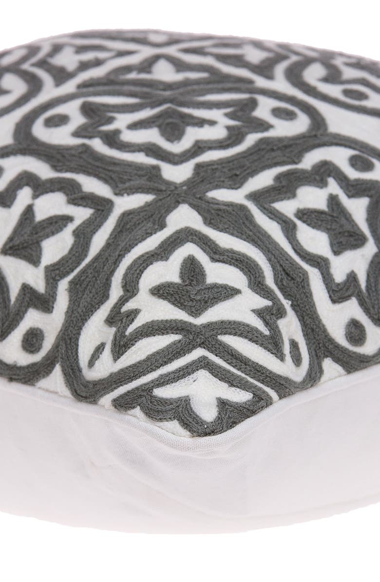 PARKLAND COLLECTION Heera Traditional Pillow - 20" x 20" - Grey, Alternate, color, Grey