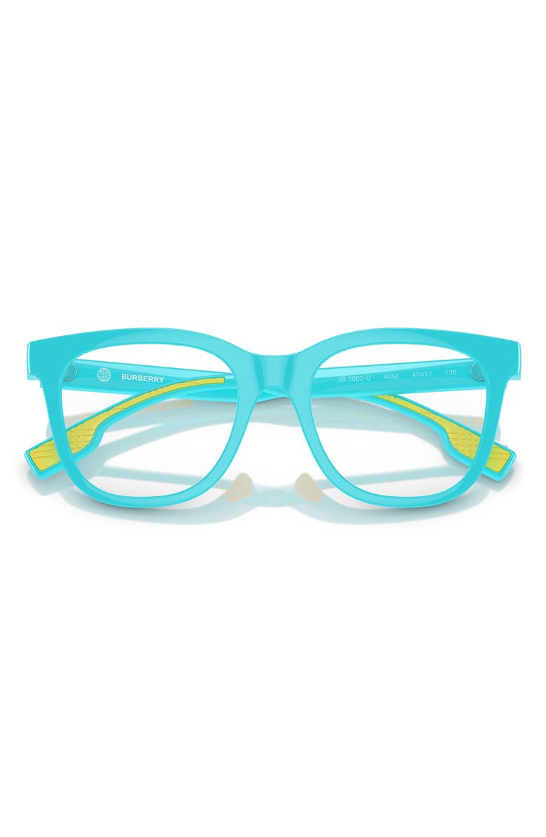 Burberry 47mm Small Square Optical Glasses, Alternate, color, Turquoise / Demo Lens