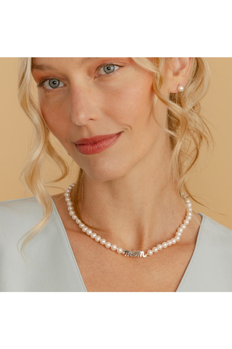 6.0-6.5mm White Freshwater Cultured Pearl Mom Necklace, Alternate, color, White Pearls