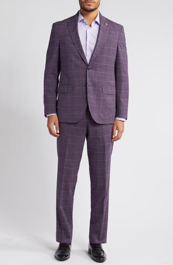 Ted Baker London Karl Slim Fit Plaid Stretch Wool Blend Suit Ted Baker London Karl Slim Fit Plaid Stretch Wool Blend Suit