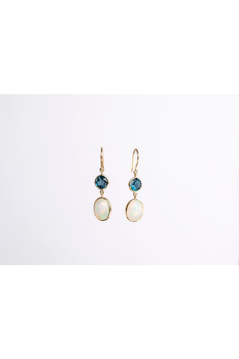 Celestial Duo Earrings, Main, color, Blue