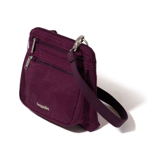 Baggallini Securtex Anti-theft Crossbody Bag In Purple