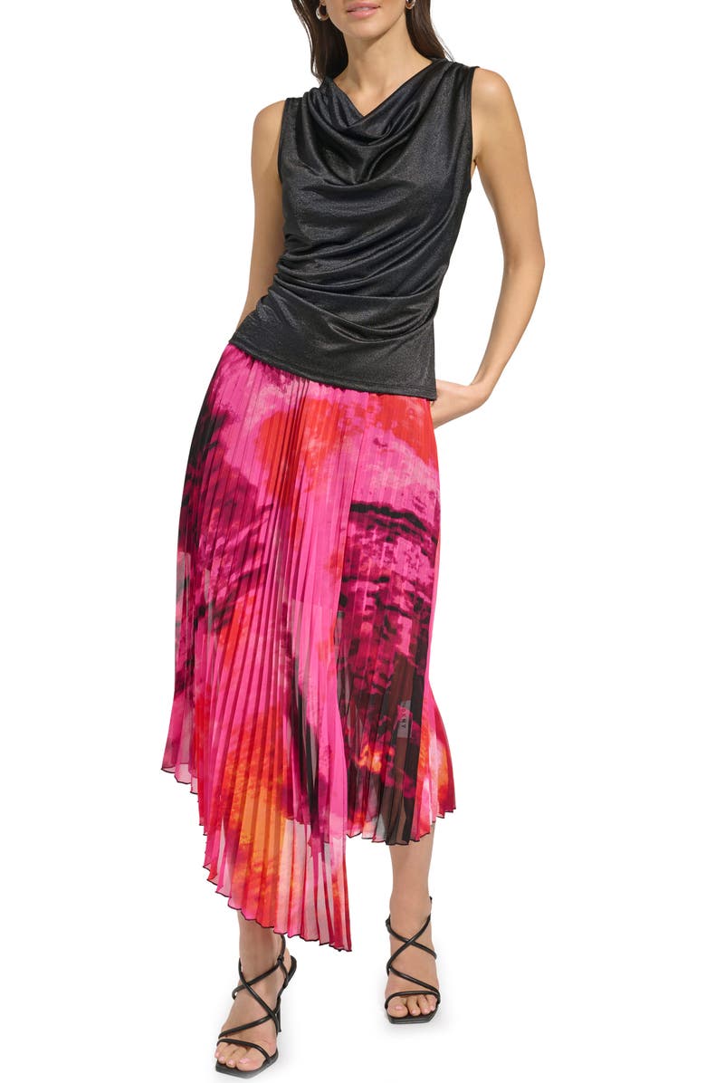 DKNY Cowl Neck Sleeveless Top, Alternate, color,