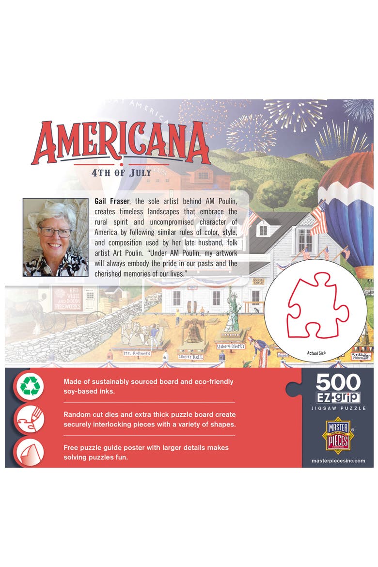 4th of July 500 Piece Jigsaw Puzzle, Alternate, color, Multicolor