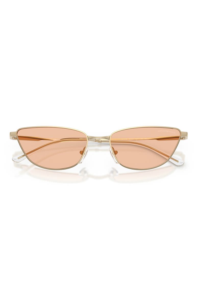 55mm Cat Eye Sunglasses, Alternate, color, SHINY PALE GOLD / BROWN
