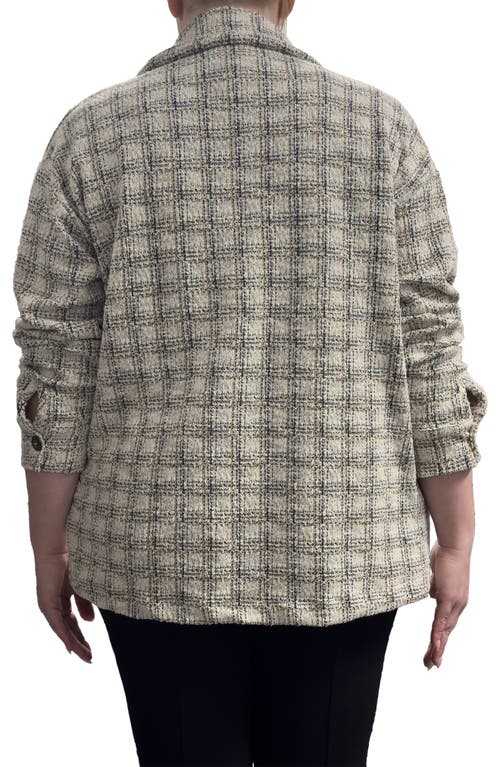 Standards & Practices Plaid Jacket In Black Taupe