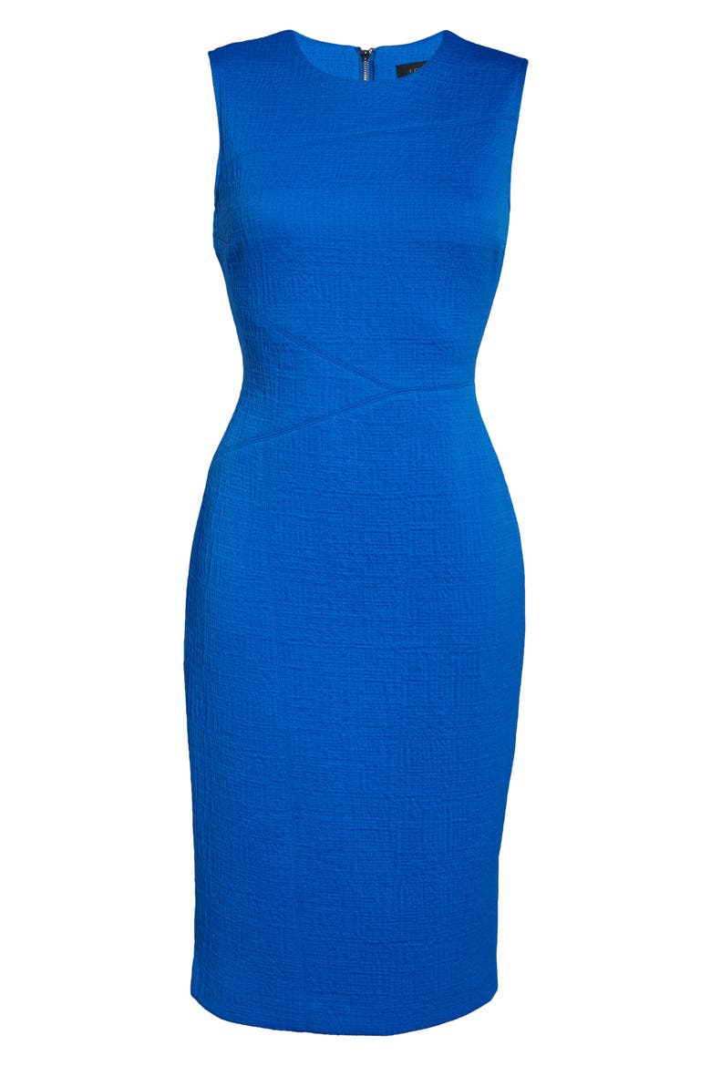 Textured Sleeveless Sheath Dress, Alternate, color, ROYAL BLUE