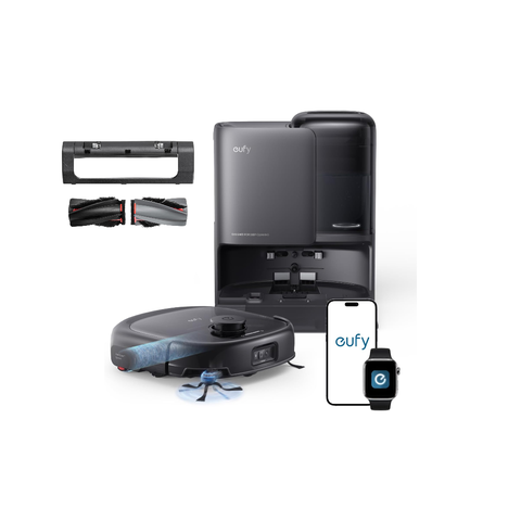E25 Omni Robot Vacuum Self-Cleaning All-in-One Station and Rolling Brush and Brush Guard