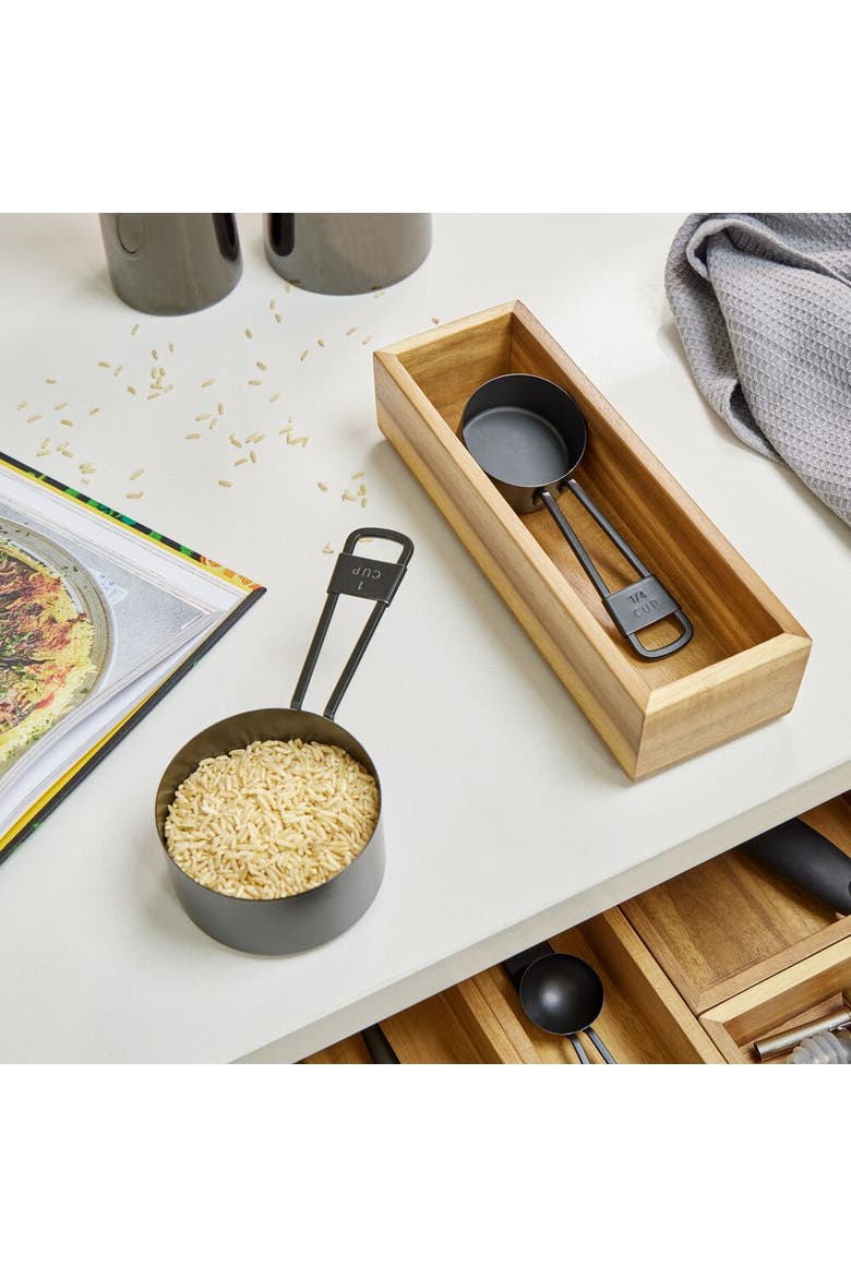 Acacia Wood Kitchen Drawer Organizer - Set of 3 - Natural, Alternate, color, Natural