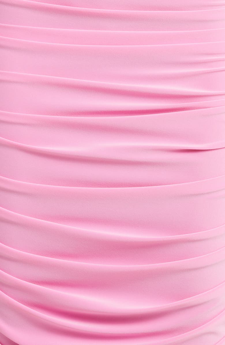 Norma Kamali Ruched High Waist Skirt, Alternate, color, 