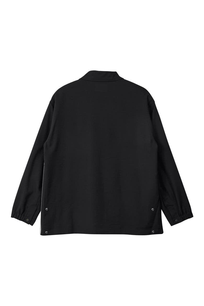 Snap Front Recycled Polyester Jacket, Alternate, color, BLACK