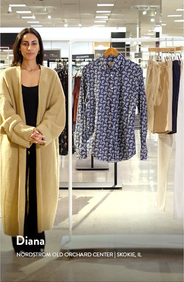 Julian Print Stretch Cotton Button-Up Shirt, sales video thumbnail