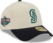 New Era Men's New Era Cream Seattle Mariners Chrome A-Frame 59FORTY Fitted Hat
