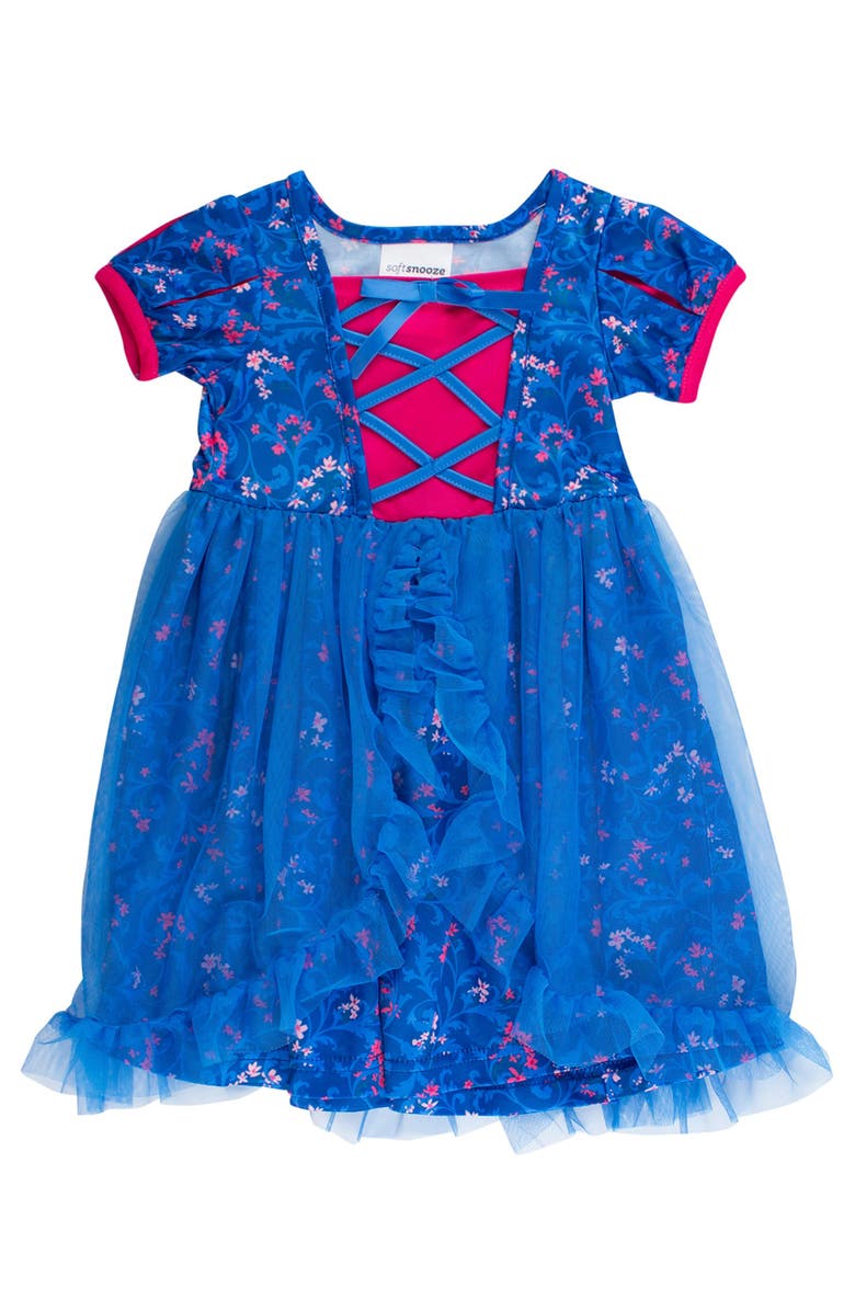 RuffleButts Princess Dress-Up Corset Nightgown, Main, color, Nordic Blue Princess