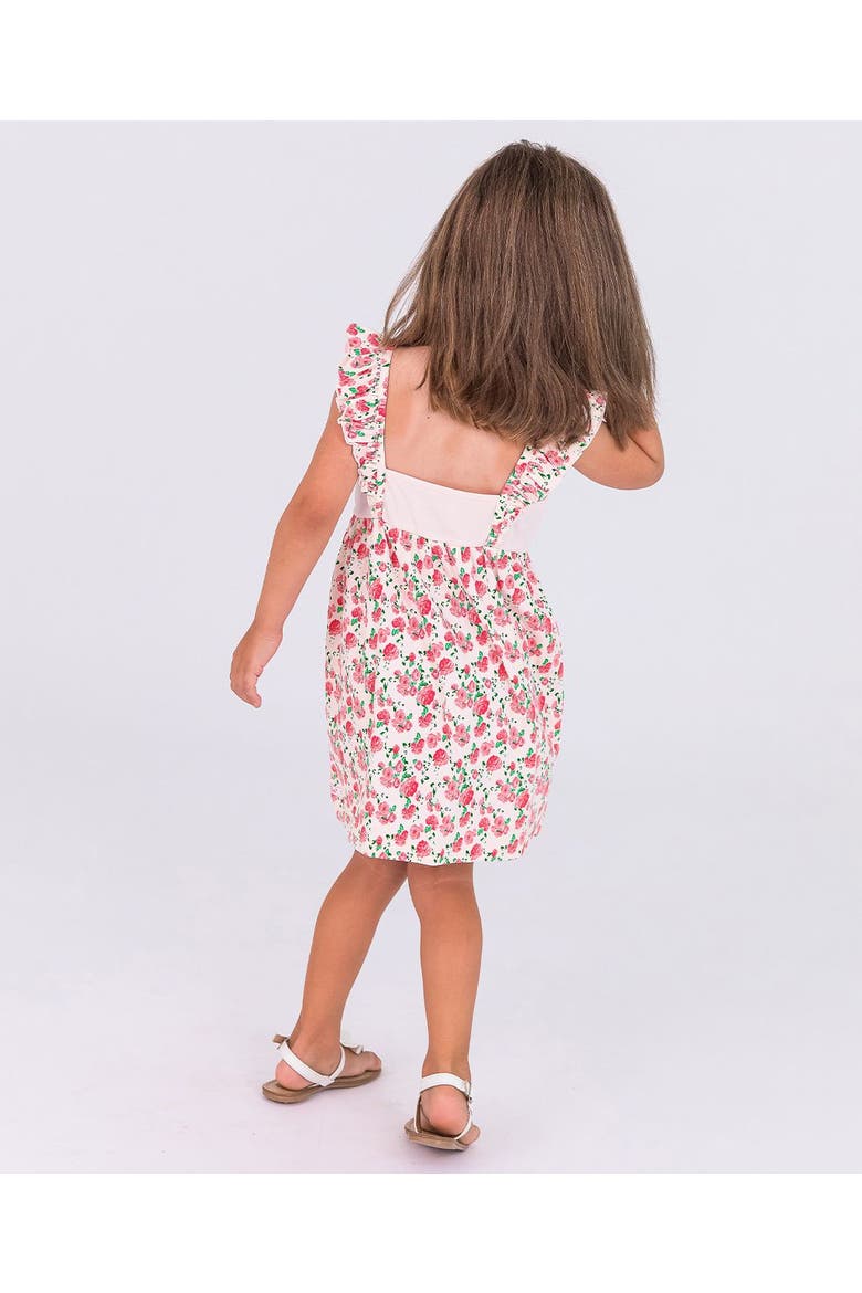 Toddler Ruffle Strap Mixed Print Dress, Alternate, color, English Roses