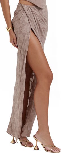 Vesper Gathered Side Slit Skirt