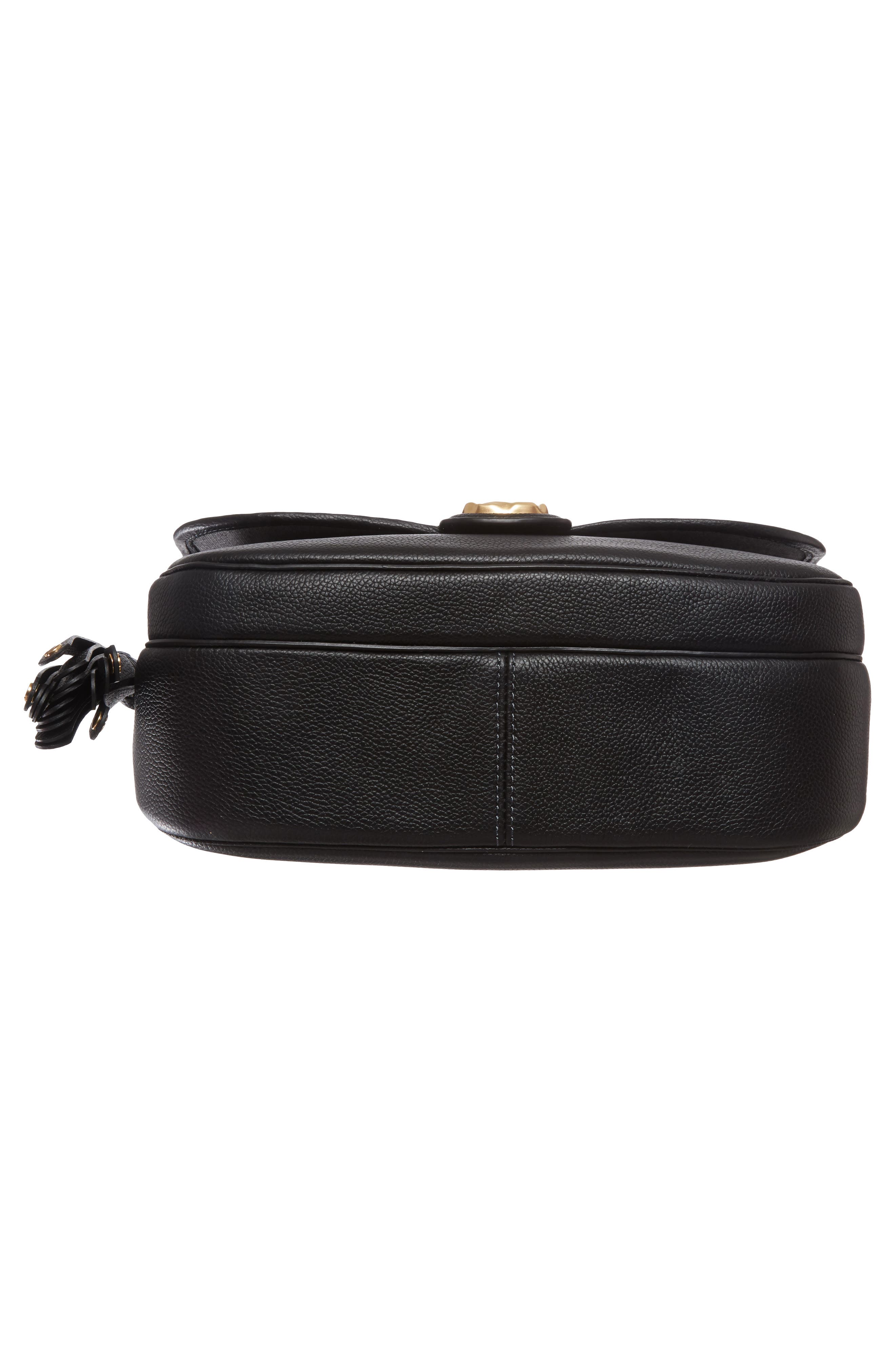 Interlock Leather Crossbody Bag, Alternate, color, BLACK