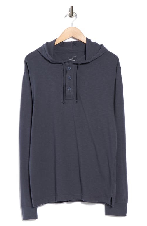 14th & Union Slub Cotton Hoodie In Blue