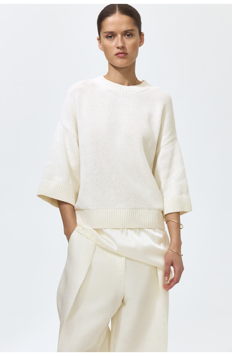 H&M Layered Jumper, Alternate, color, Cream