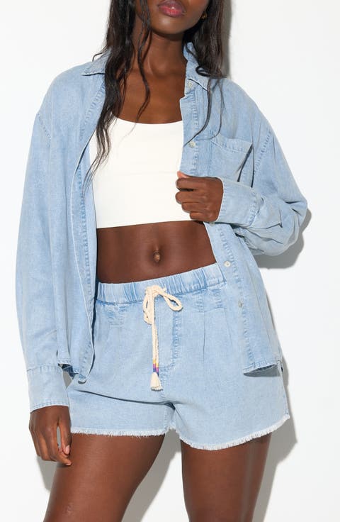 Beaudry Oversize Chambray Button-Up Shirt