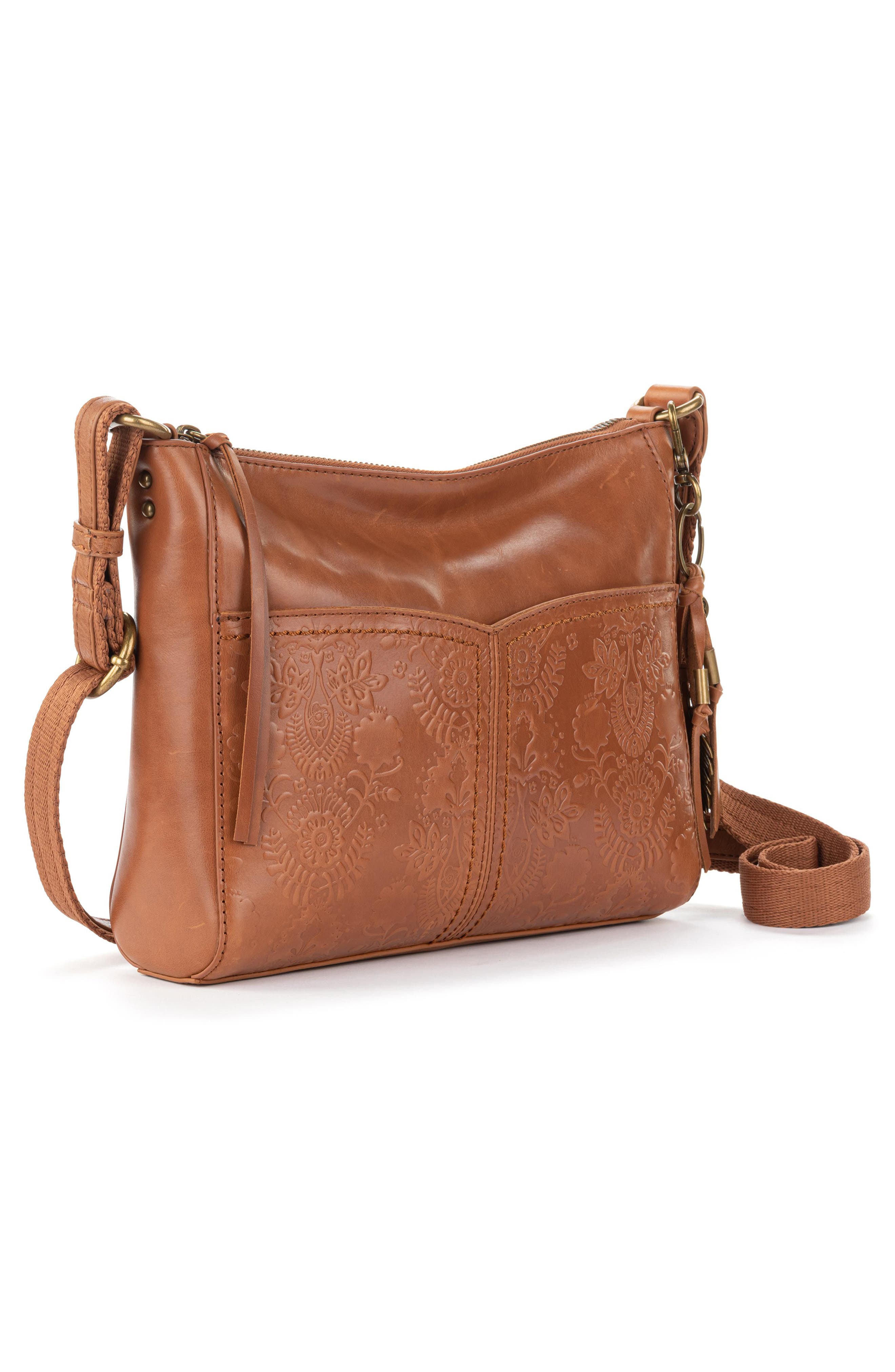 Alameda Leather Crossbody Bag, Alternate, color, TB FL EMB