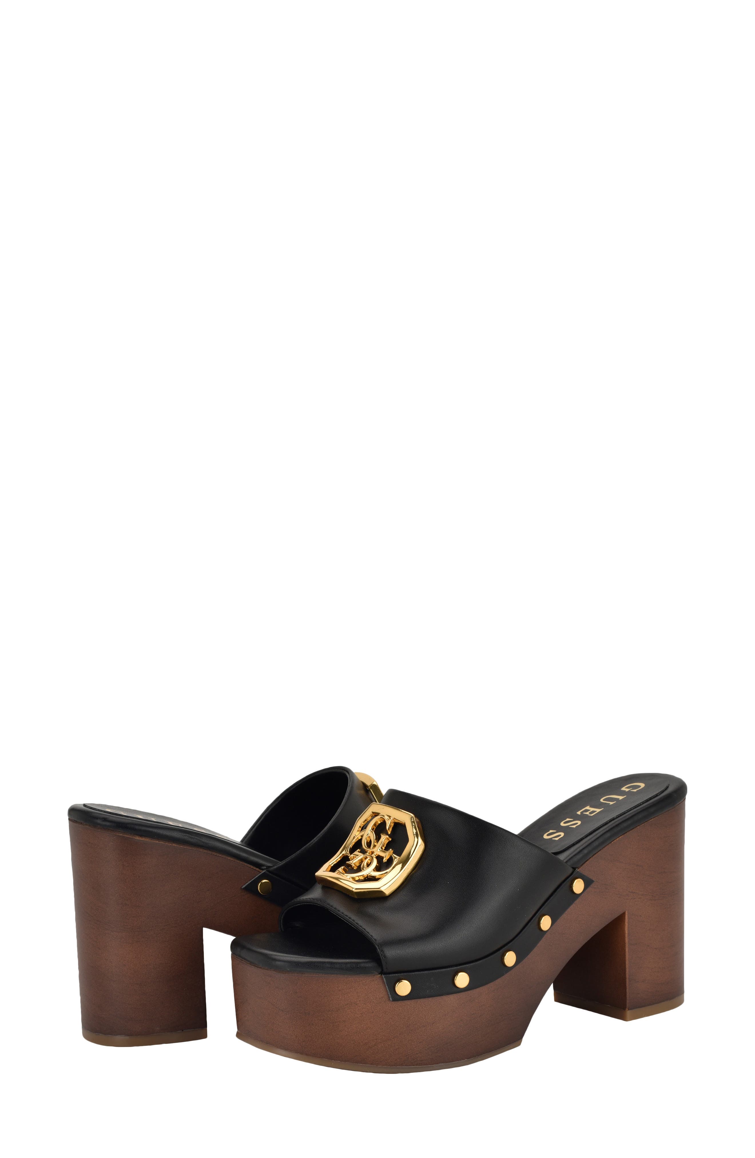 GUESS Qisha Platform Slide Sandal, Alternate, color, 