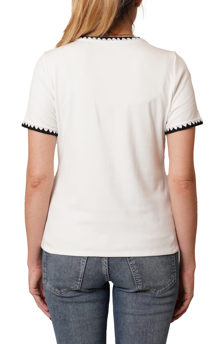 CYRUS Stitched Crewneck T-Shirt, Alternate, color, Bone/ Black Bone