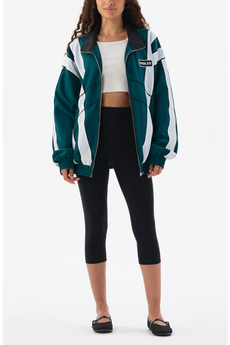 Colorblock Windbreaker Jacket, Alternate, color, GREEN